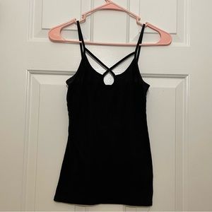 Mudd Black Ribbed Tear Drop Tank Top